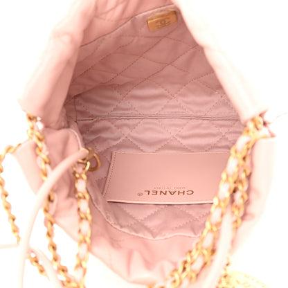 Chanel Shiny Calfskin Quilted Mini Chanel 22 Rose Clair 5 of 12