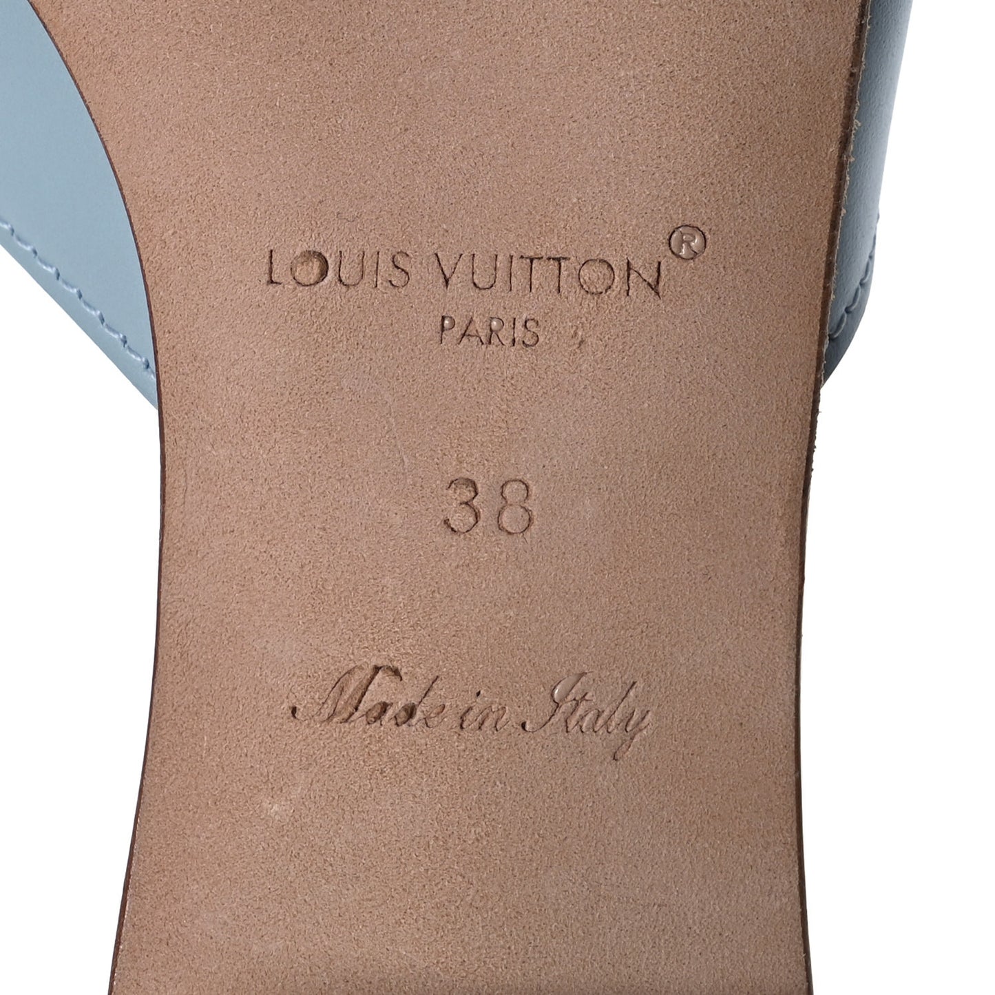 Calfskin LV Isola Mules 38 Teal