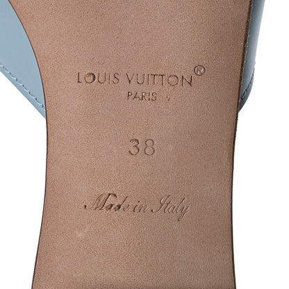 Louis Vuitton Calfskin LV Isola Mules 38 Teal 7 of 9