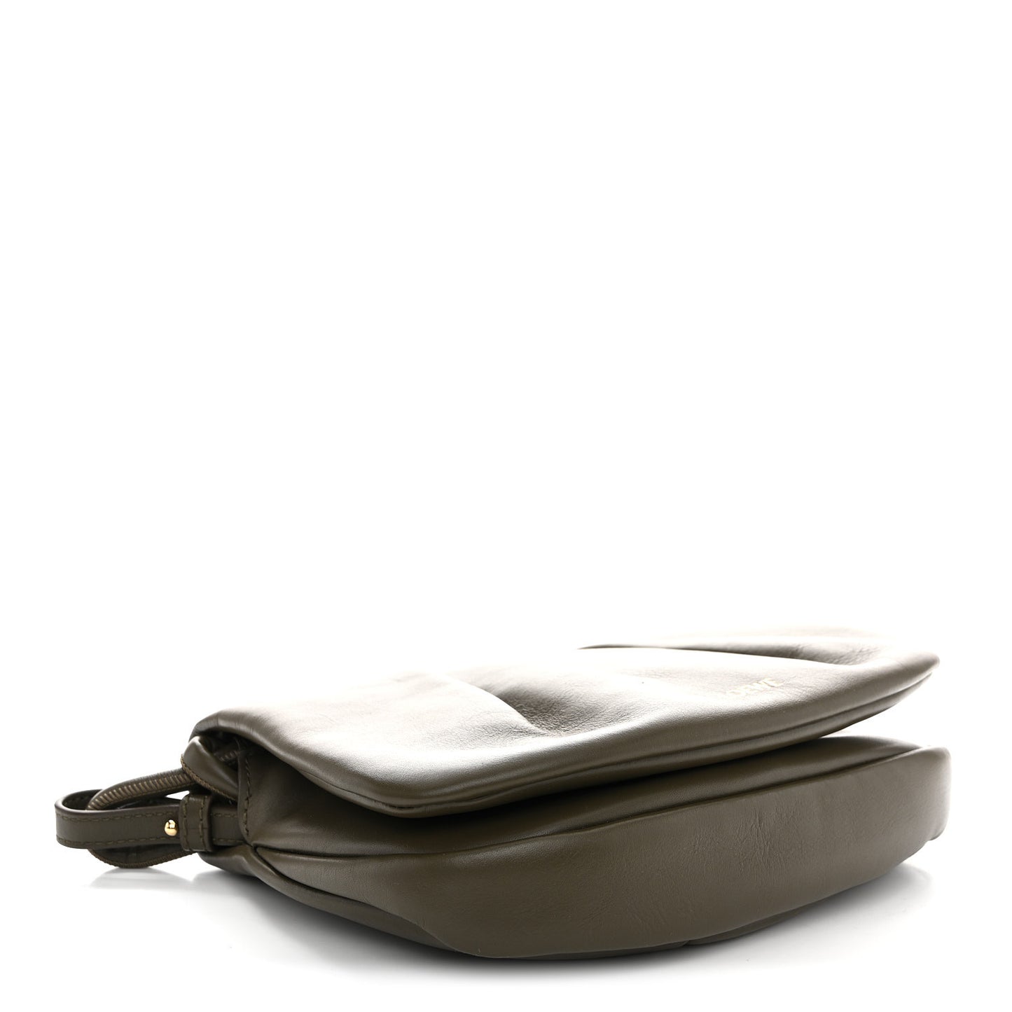 Shiny Nappa Calfskin Paseo Satchel Dark Khaki