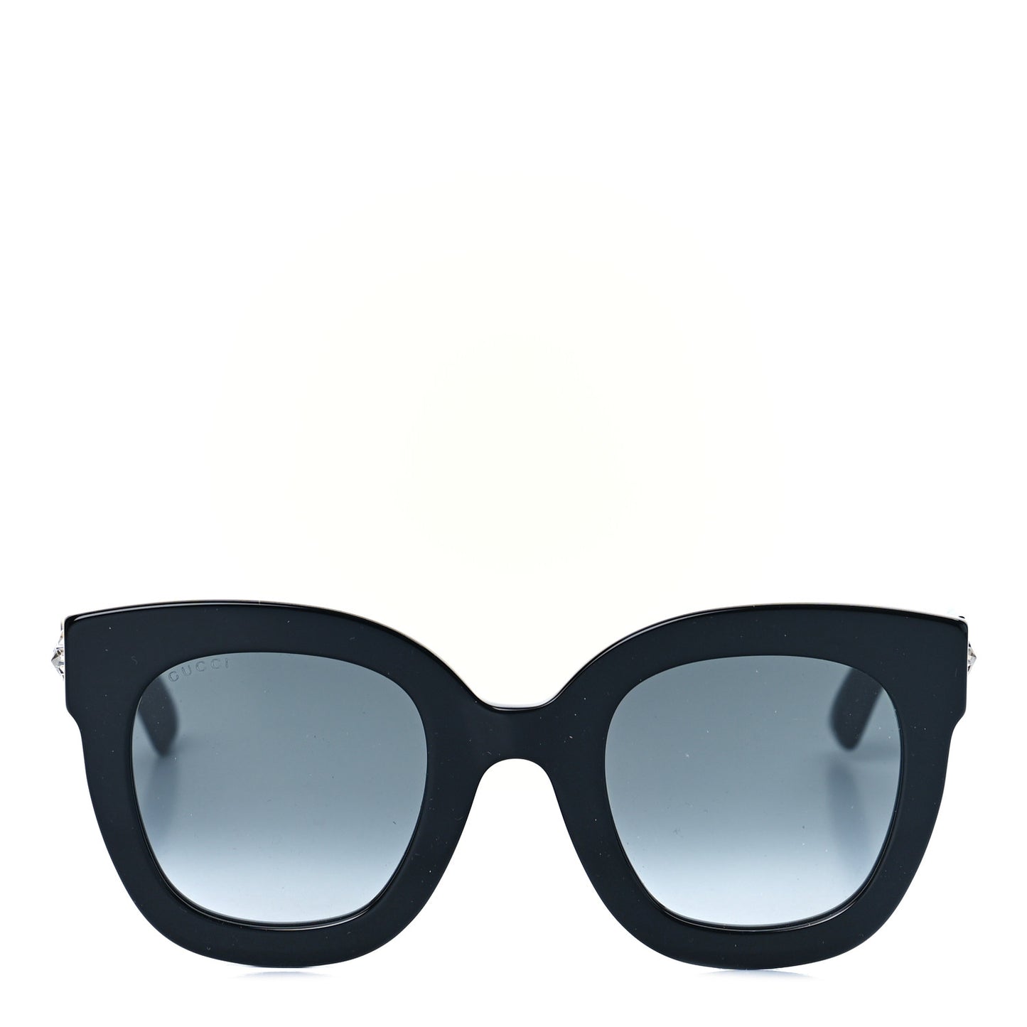 Acetate Crystal Star Round Frame Sunglasses GG0208S Black