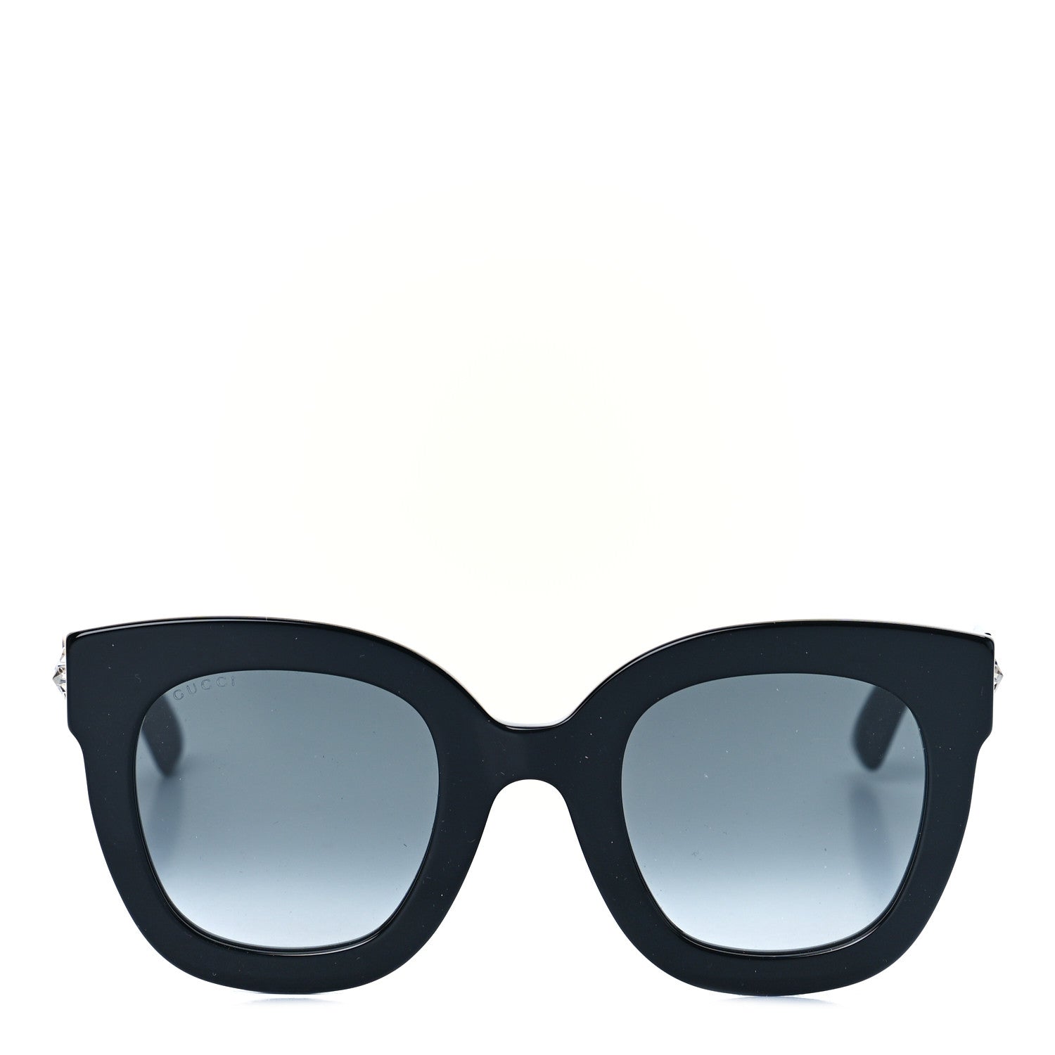Gucci Acetate Crystal Star Round Frame Sunglasses GG0208S Black 5 of 8