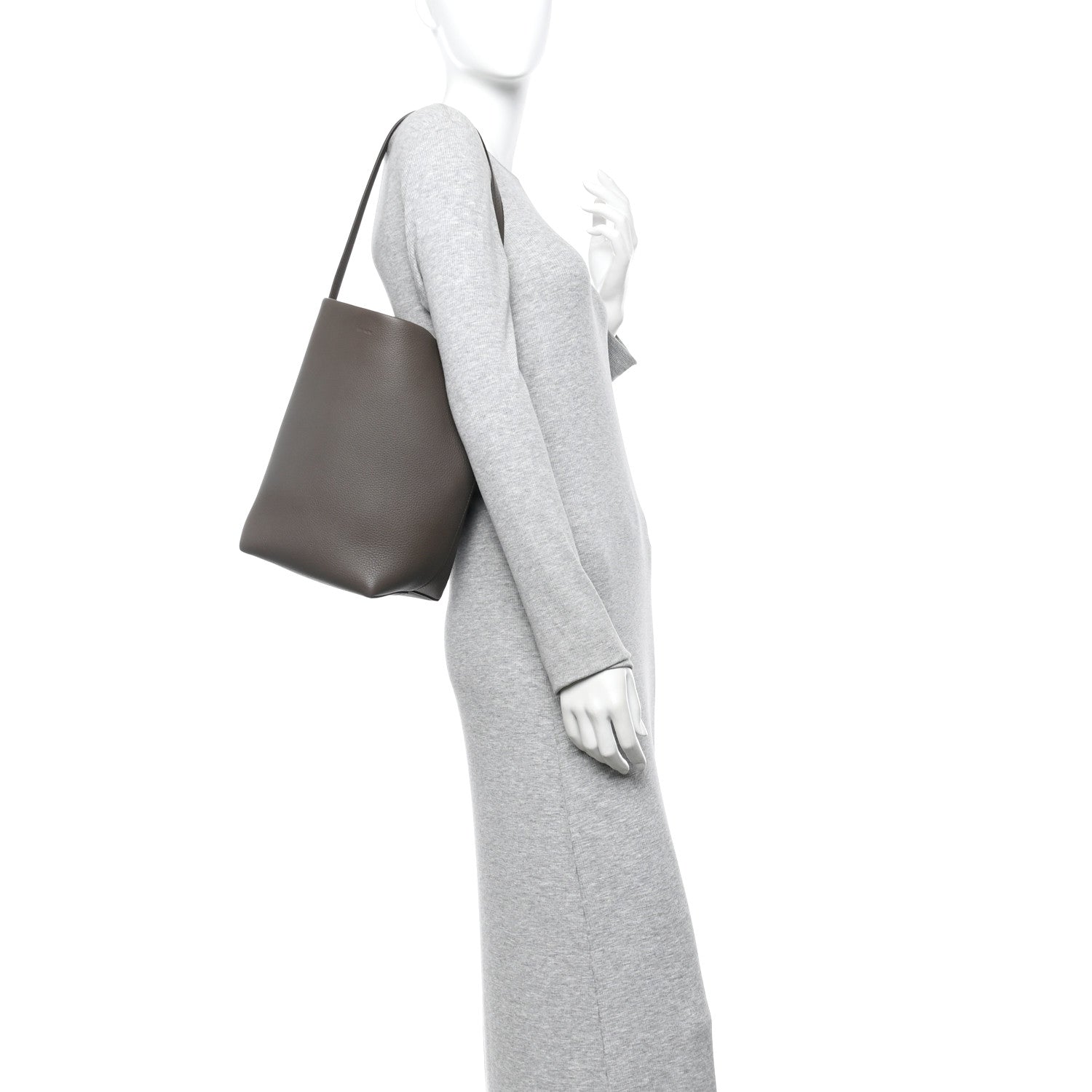 The Row Grained Calfskin Medium N/S Park Tote Taupe 2 of 10