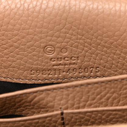 Gucci Pebbled Calfskin Soho Wallet on Chain Camelia 6 of 10