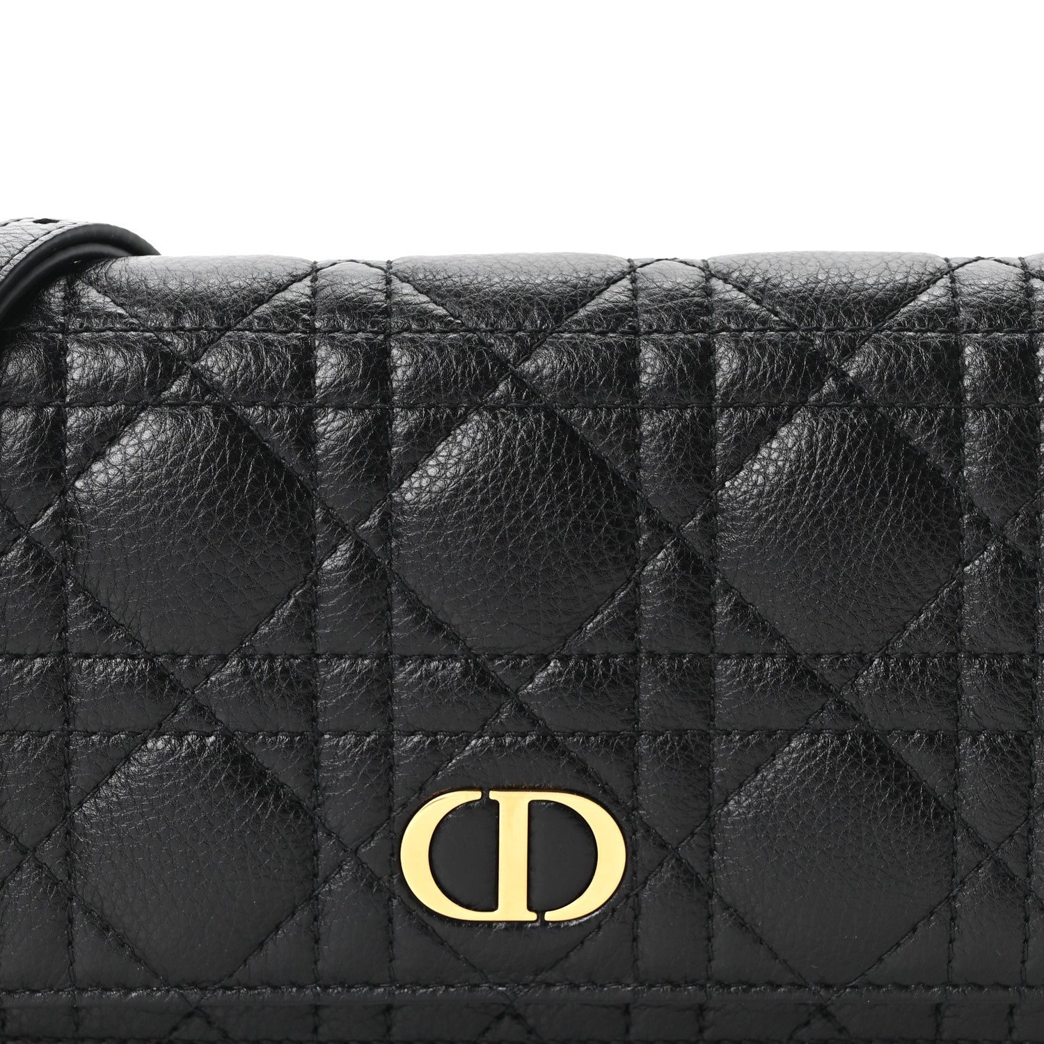 Christian Dior Supple Calfskin Caro Pouch with Chain Black 8 of 11