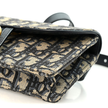 Christian Dior Oblique Saddle Belt Bag Blue 9 of 9