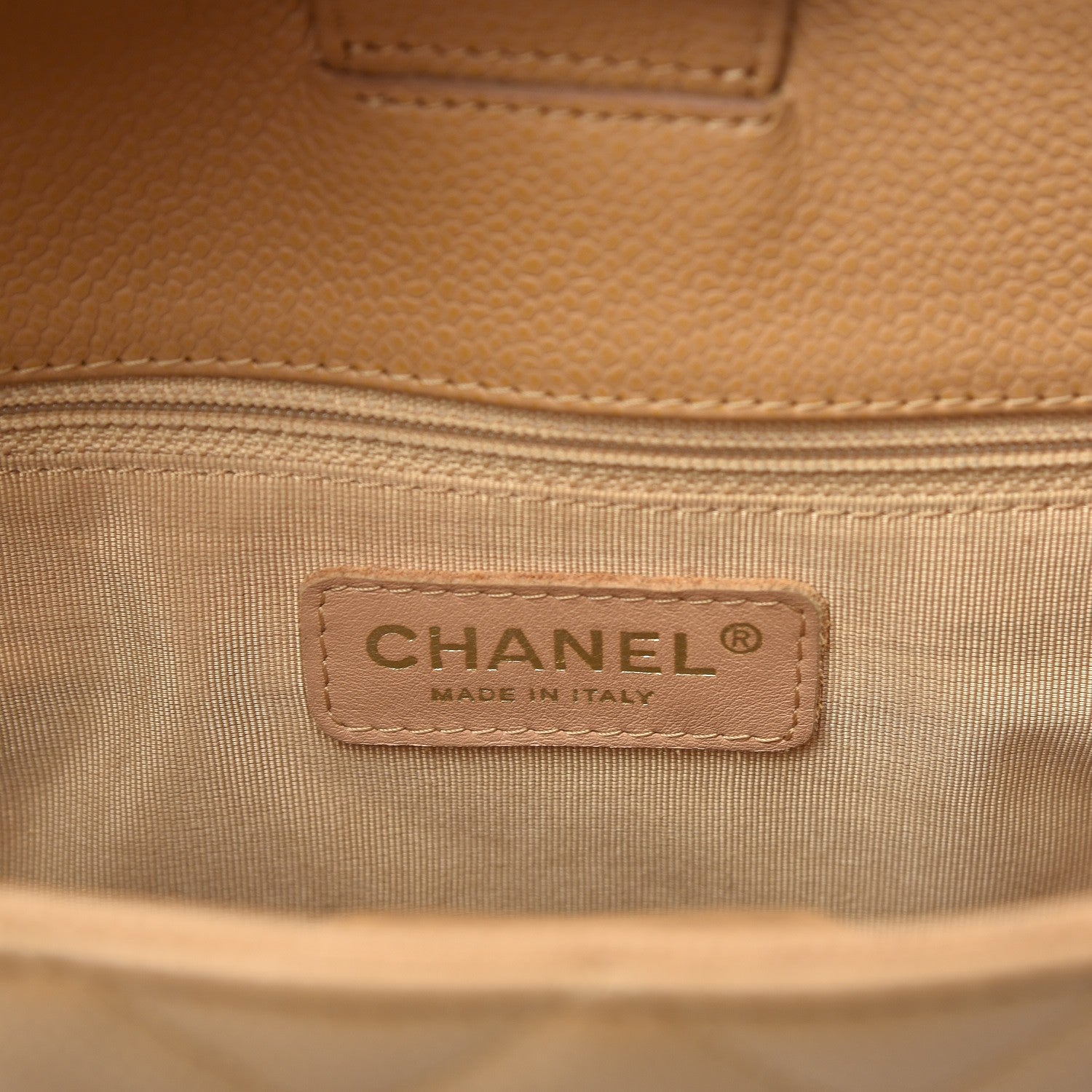 Chanel Caviar Quilted Petit Shopping Tote PST Beige 6 of 11
