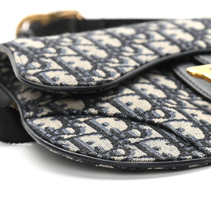 Christian Dior Oblique Saddle Belt Pouch Blue 7 of 8