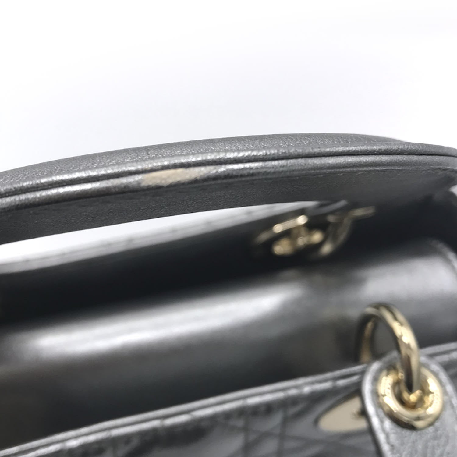 Christian Dior Metallic Calfskin Cannage My ABCDior Lady Dior Steel Grey 16 of 16