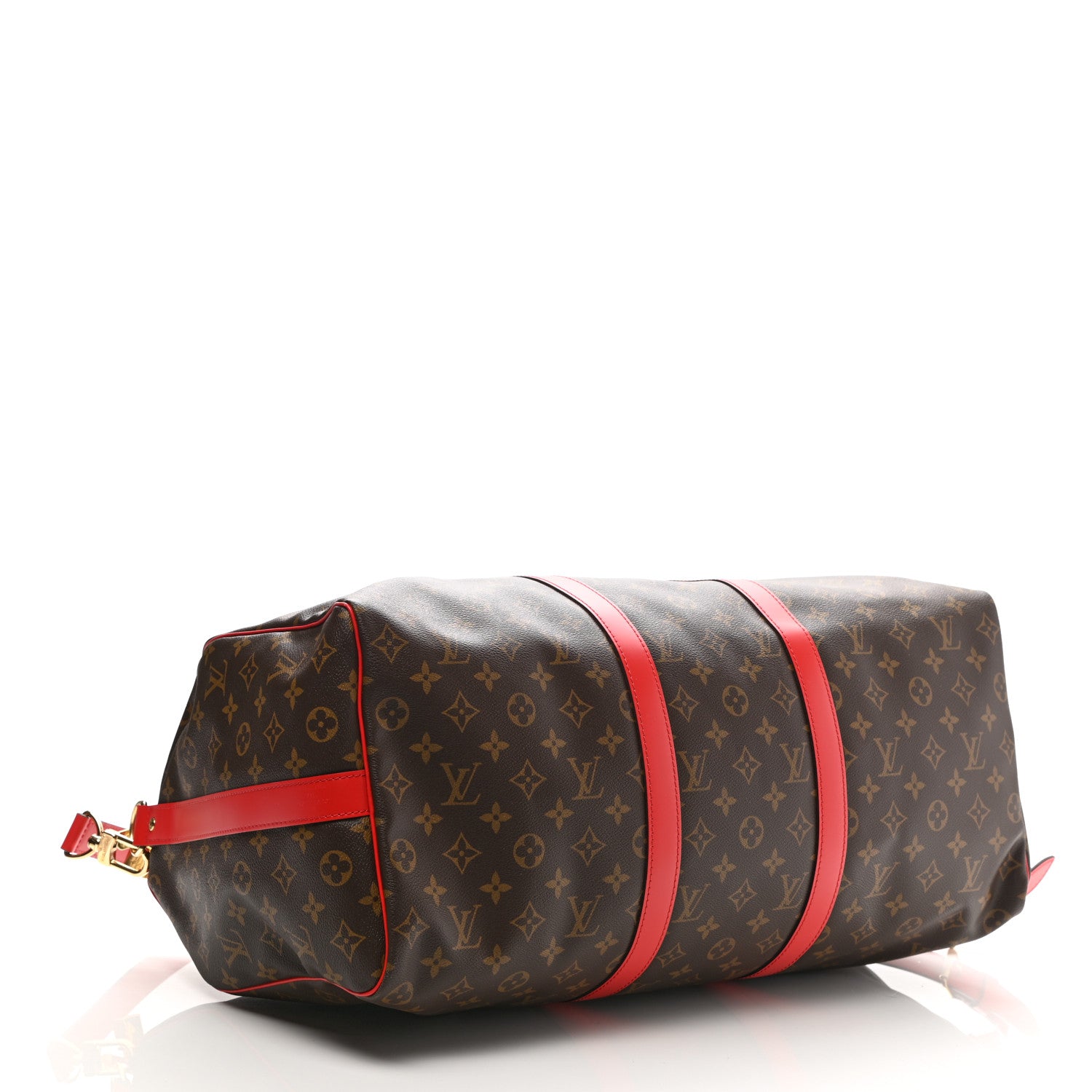 Louis Vuitton Calfskin Monogram Keepall Bandouliere 50 Coquelicot 4 of 9