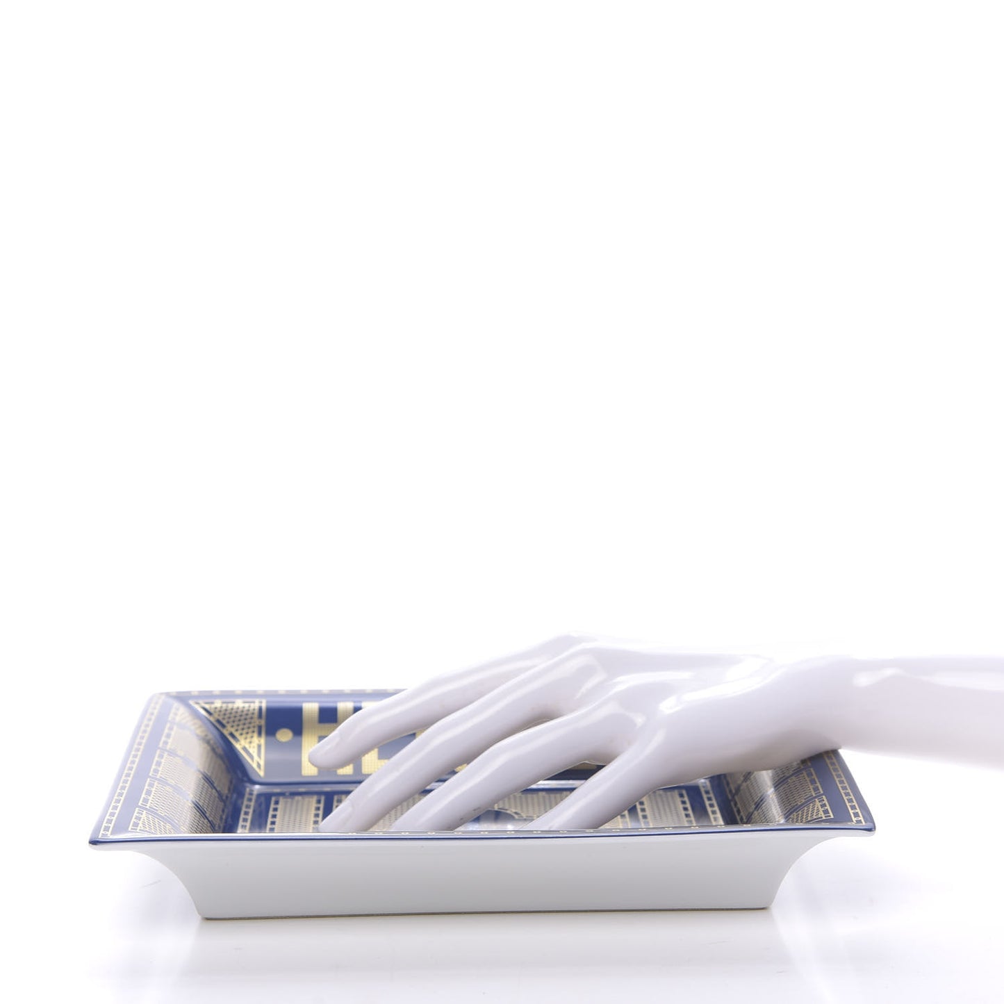 Porcelain Sellier Change Tray Bleu Roi