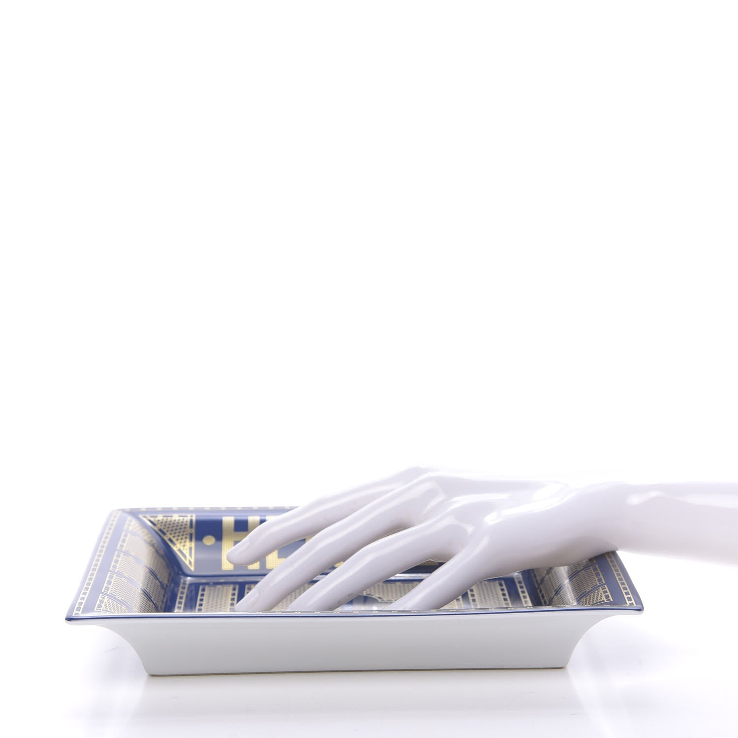 Hermes Porcelain Sellier Change Tray Bleu Roi 2 of 6