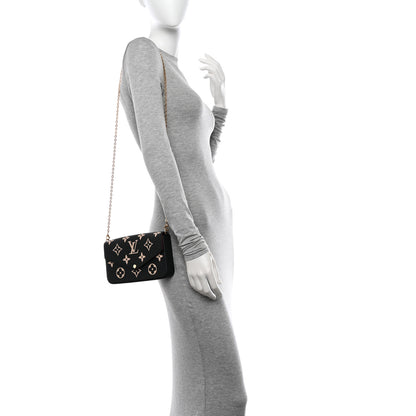 Louis Vuitton Empreinte Monogram Giant Felicie Pochette Black Beige 2 of 11
