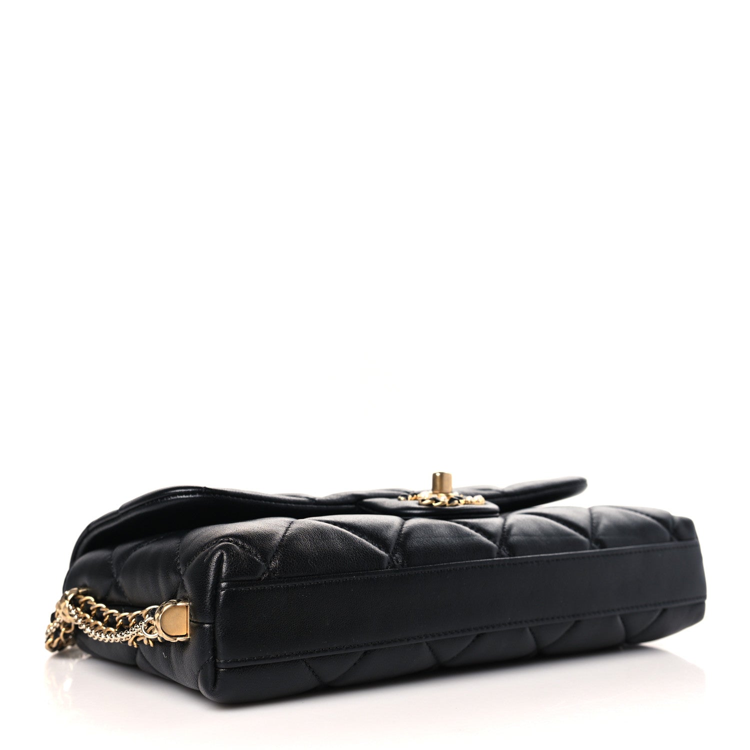 Chanel Lambskin Quilted Crush on Chains Flap Bag Black 4 of 9