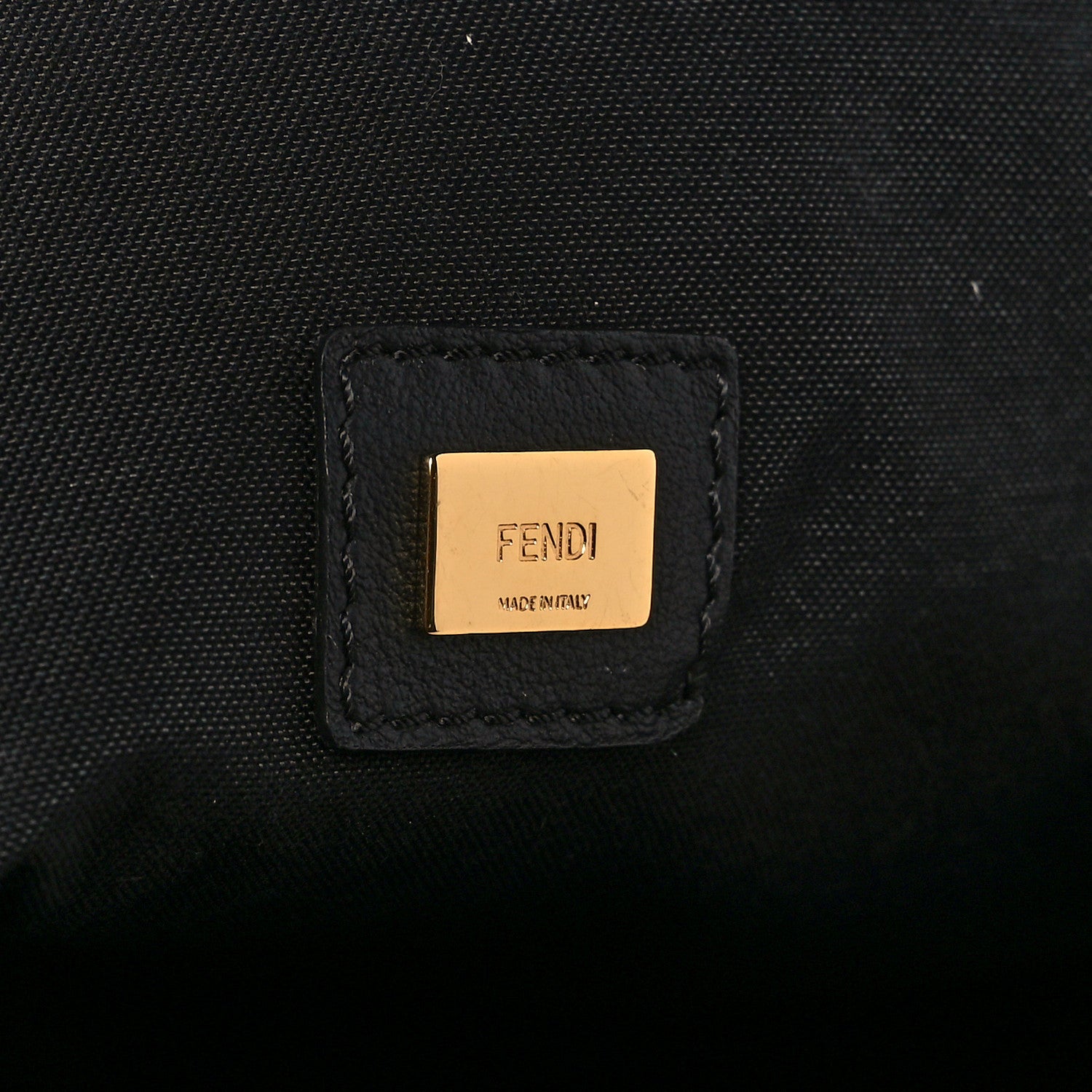 Fendi Vitello Fluffy Grace Logo Embossed Large Flat Pouch Rosa Quarzo Black 6 of 11