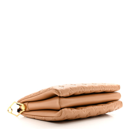 Louis Vuitton Lambskin Embossed Monogram Coussin PM Camel 4 of 10