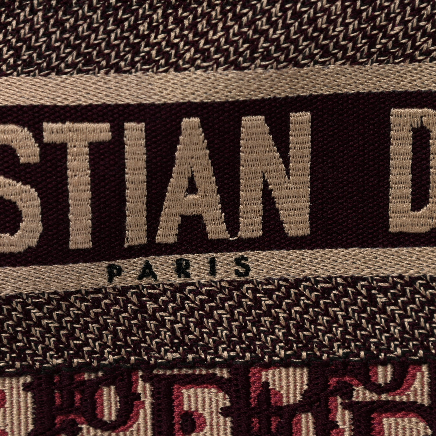 Christian Dior Oblique Large Book Tote Burgundy Multicolor 11 of 13