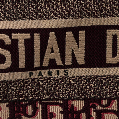Christian Dior Oblique Large Book Tote Burgundy Multicolor 11 of 13