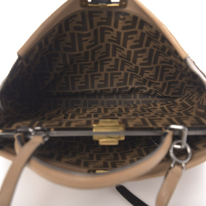 Fendi Goatskin Zucca Large Peekaboo Iconic Satchel Brown 6 of 11