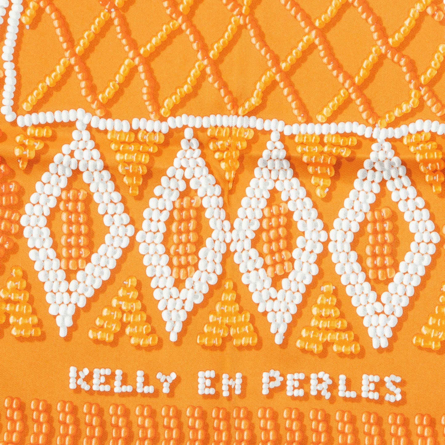 Silk Kelly En Perles Scarf 70 Orange