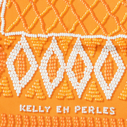Hermes Silk Kelly En Perles Scarf 70 Orange 3 of 4