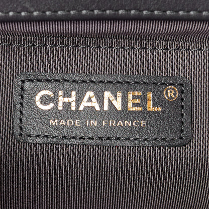 Chanel Calfskin Quilted Medium Boy Flap Dark Grey 5 of 10