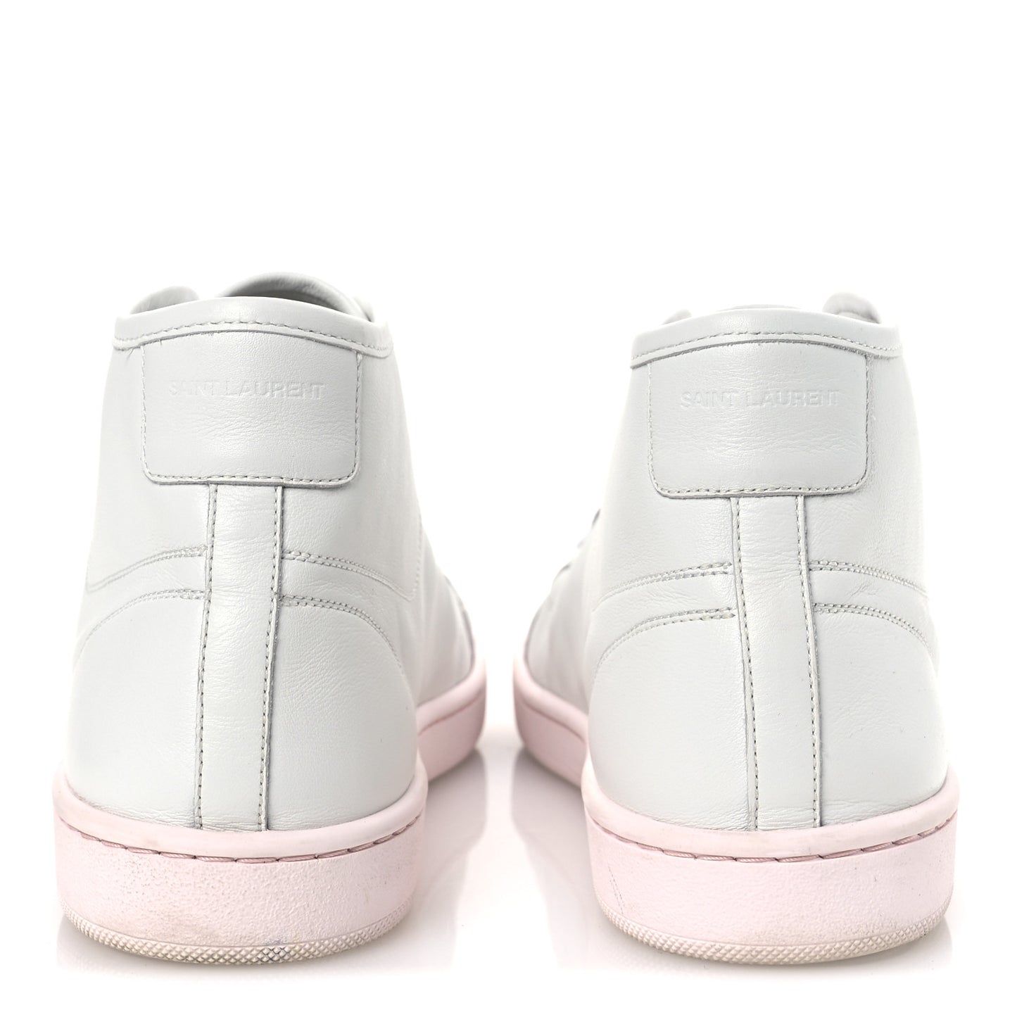 Calfskin Womens Court Classic SL/39 Mid Top Sneakers Blanc Bebe 39.5 Blanc Bebe Rose