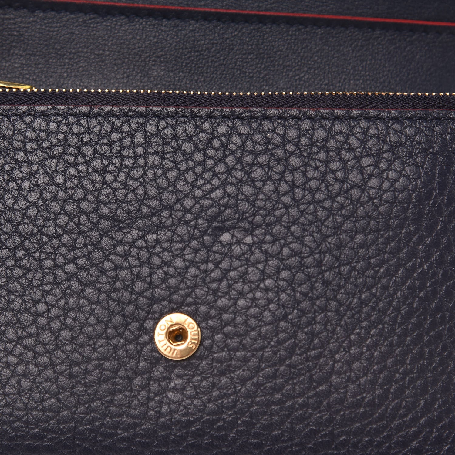 Louis Vuitton Taurillon Capucines Compact Wallet Marine Rouge 11 of 11