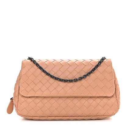 Bottega Veneta Nappa Intrecciato Mini Messenger Bag Mink 1 of 10