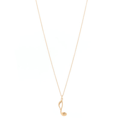 Tiffany 18K Rose Gold Paloma Picasso Graffiti Music Note Pendant Necklace 1 of 5