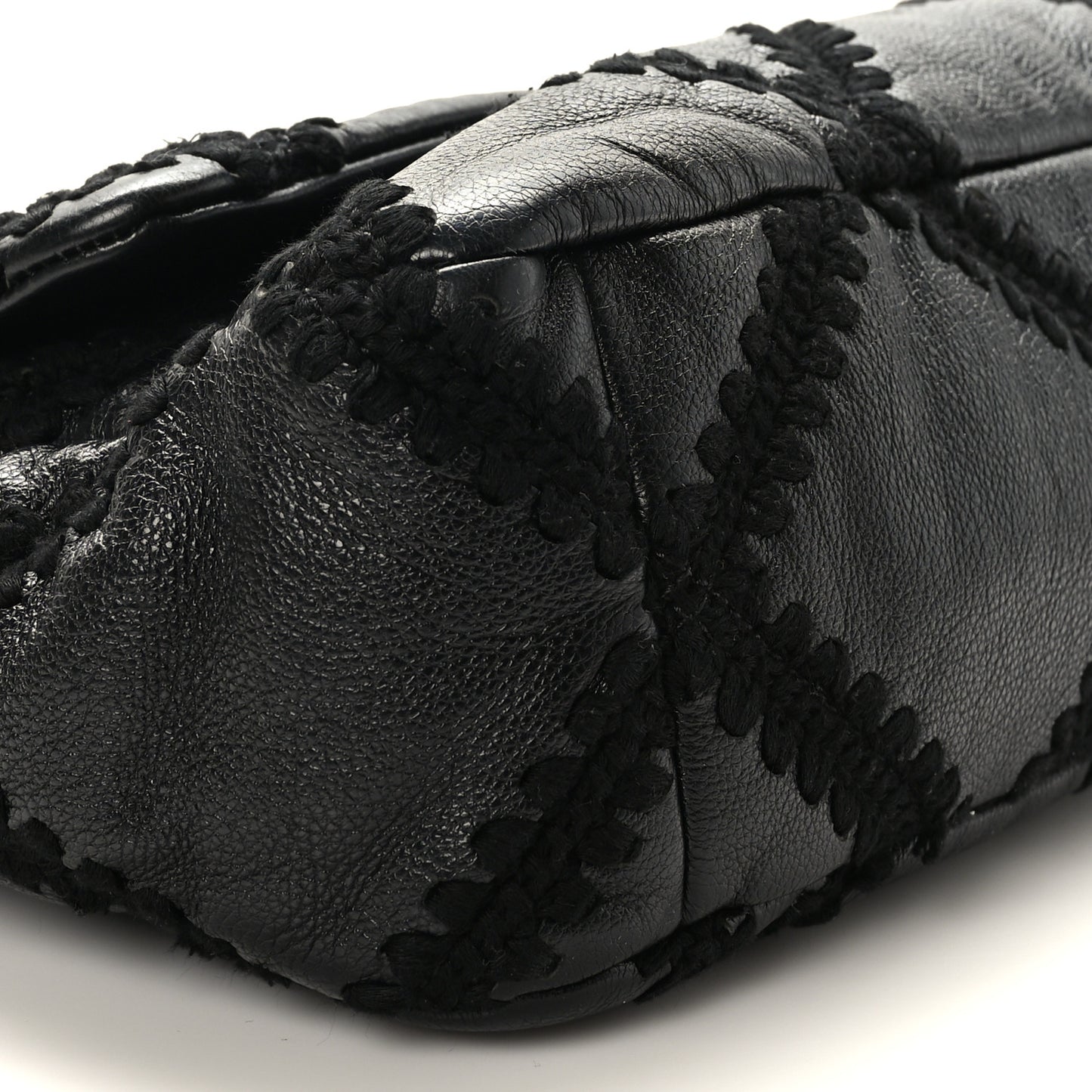 Calfskin Crochet Medium Chanel 19 Flap Black