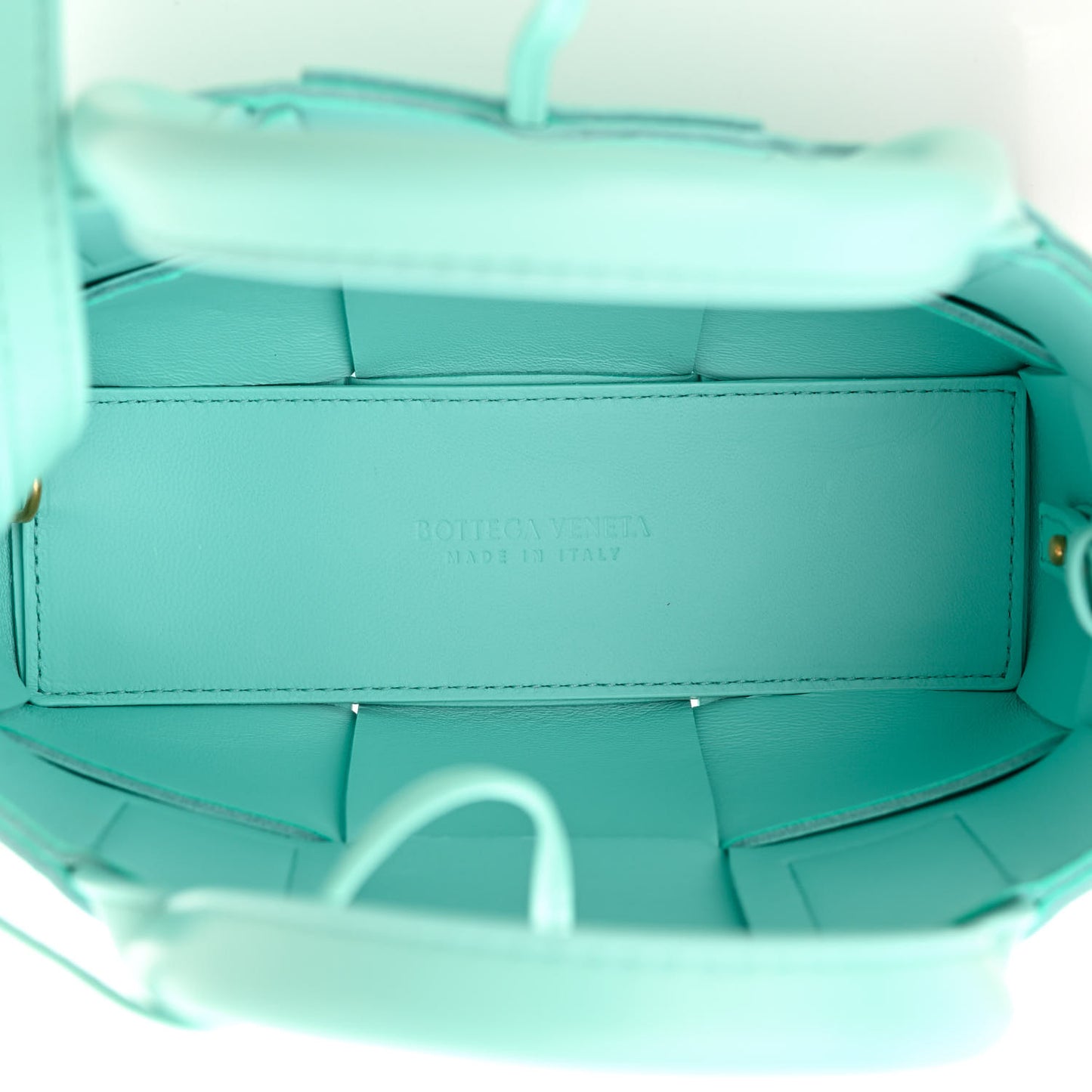 Lambskin Maxi Intreccio Candy Arco Tote Celadon