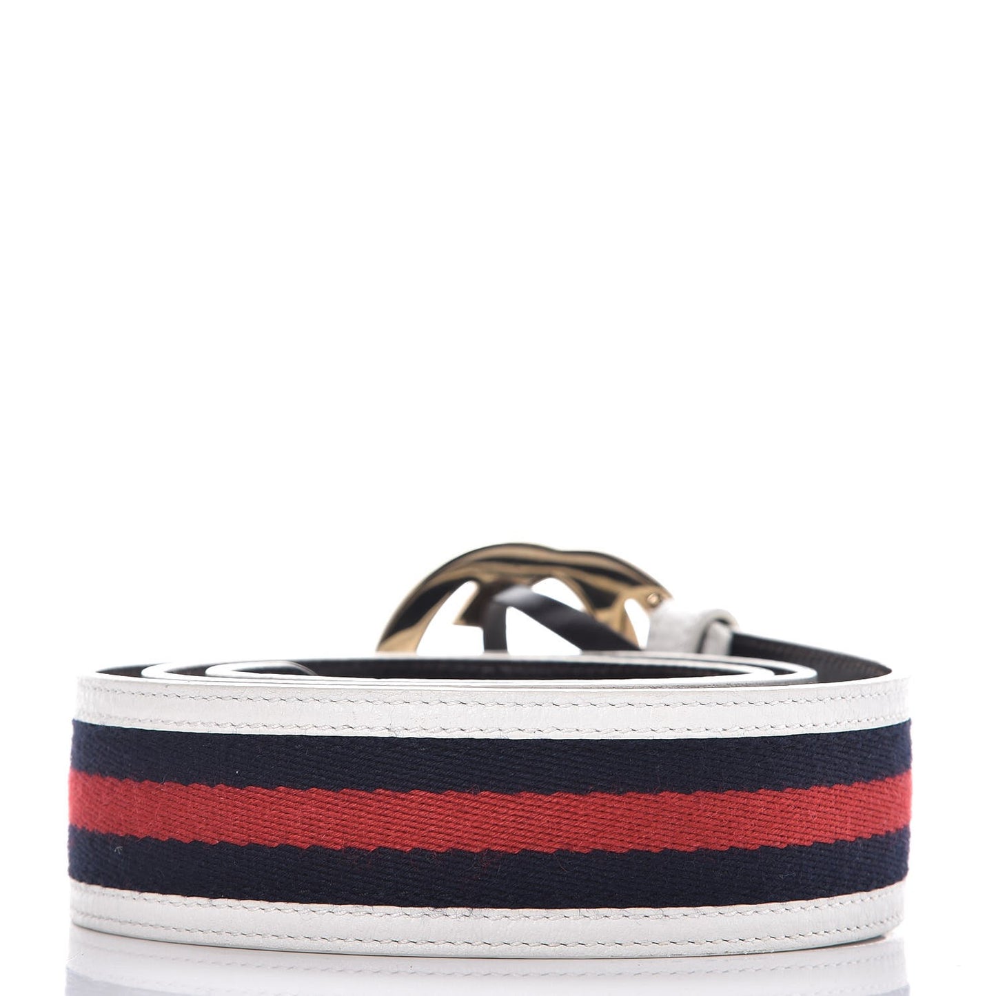 Calfskin Web Interlocking G Belt 90 36 White