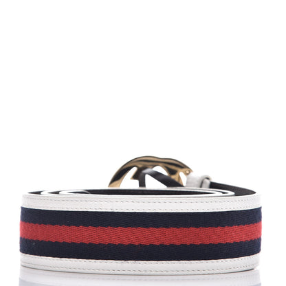 Gucci Calfskin Web Interlocking G Belt 90 36 White 3 of 7