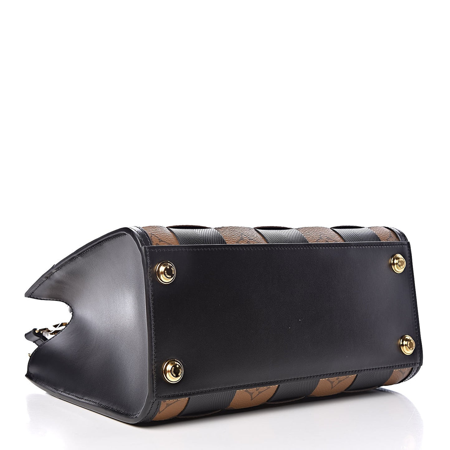 Calfskin Monogram Damier Tressage City Steamer PM Black