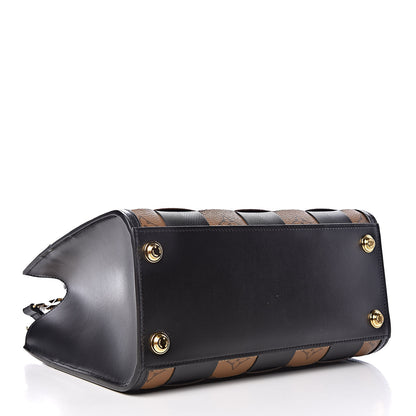 Louis Vuitton Calfskin Monogram Damier Tressage City Steamer PM Black 4 of 9