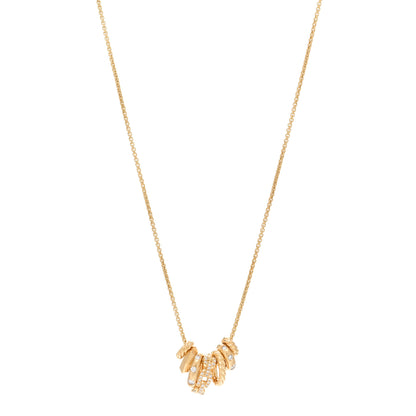 David Yurman 18K Yellow Gold Diamond Stax Rondelle Pendant Necklace 1 of 4