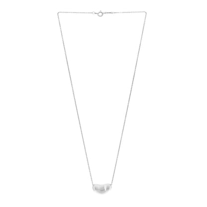 Tiffany Sterling Silver 18mm Elsa Peretti Bean Pendant Necklace 3 of 5