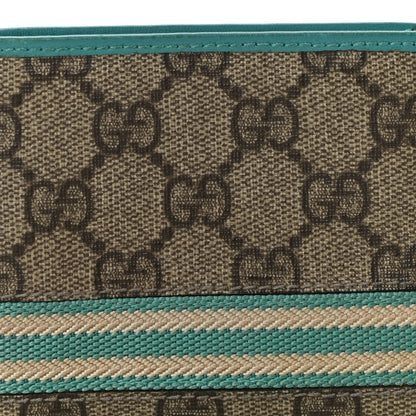 Gucci GG Supreme Monogram Web Bi-Fold Wallet White Blue 7 of 11