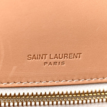 Saint Laurent Cotton Canvas Vintage Calfskin Monogram Medium Niki Chain Satchel Cream Tan 7 of 16