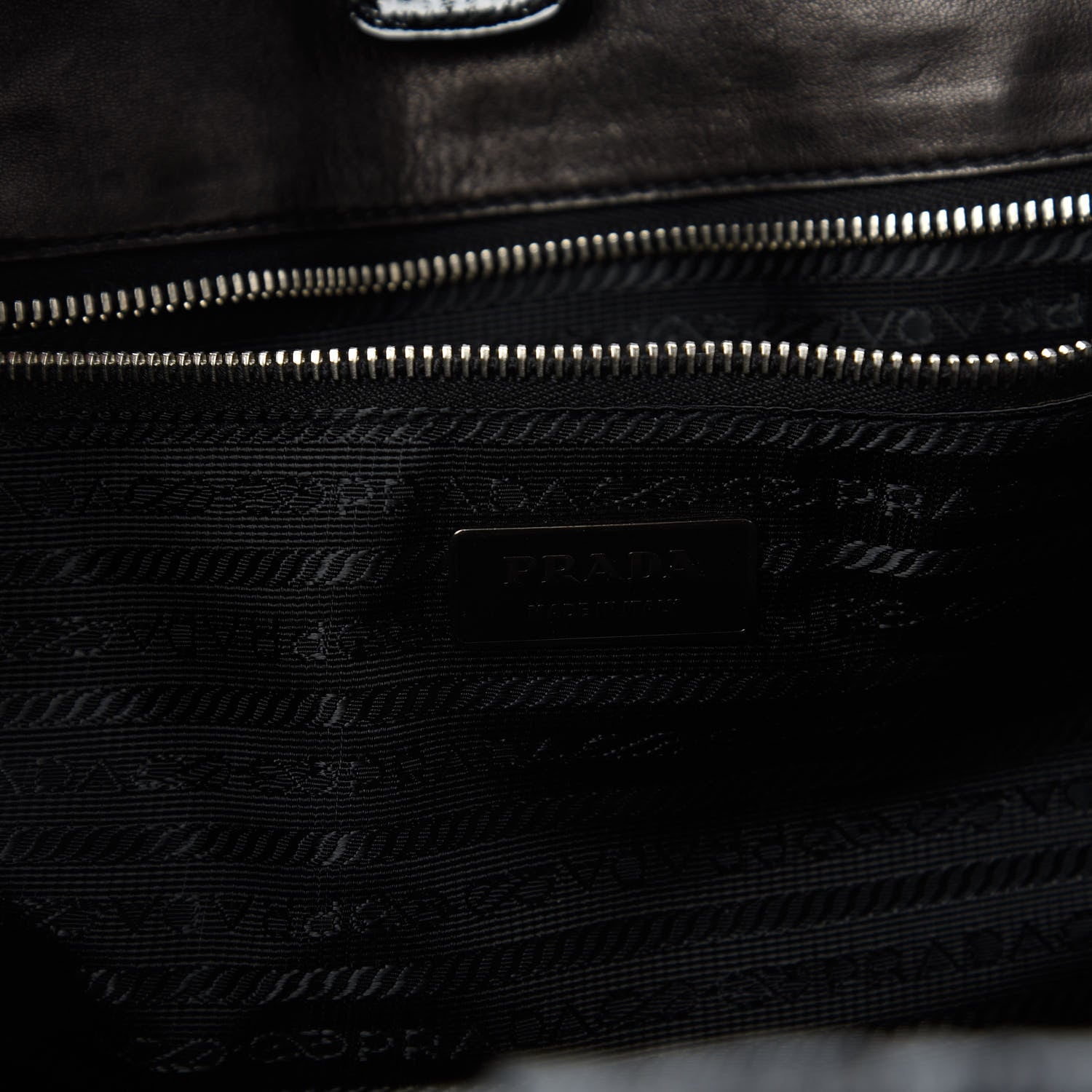 Prada Vernice Gaufre Tote Black 8 of 10