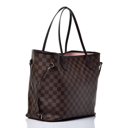 Louis Vuitton Damier Ebene Neo Neverfull MM Rose Ballerine 2 of 14
