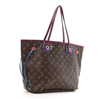 Louis Vuitton Monogram Totem Neverfull MM Magenta 3 of 12