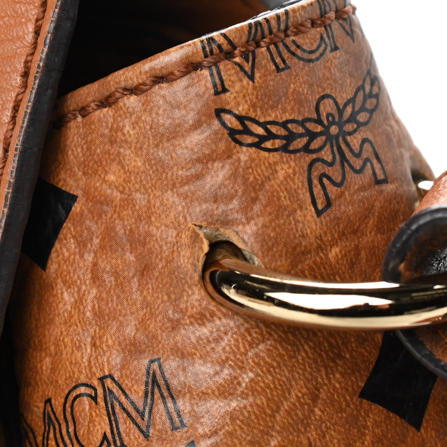Visetos Top Handle Satchel Cognac