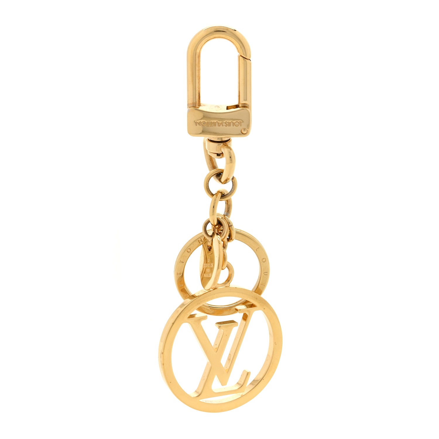 Louis Vuitton LV Circle Bag Charm Key Holder Gold 1 of 3