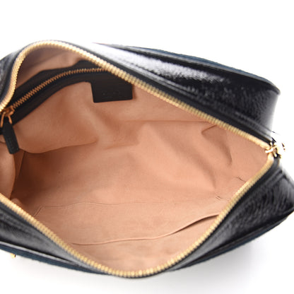 Gucci Suede Patent Web Small Ophidia Shoulder Bag Blue Black 5 of 10