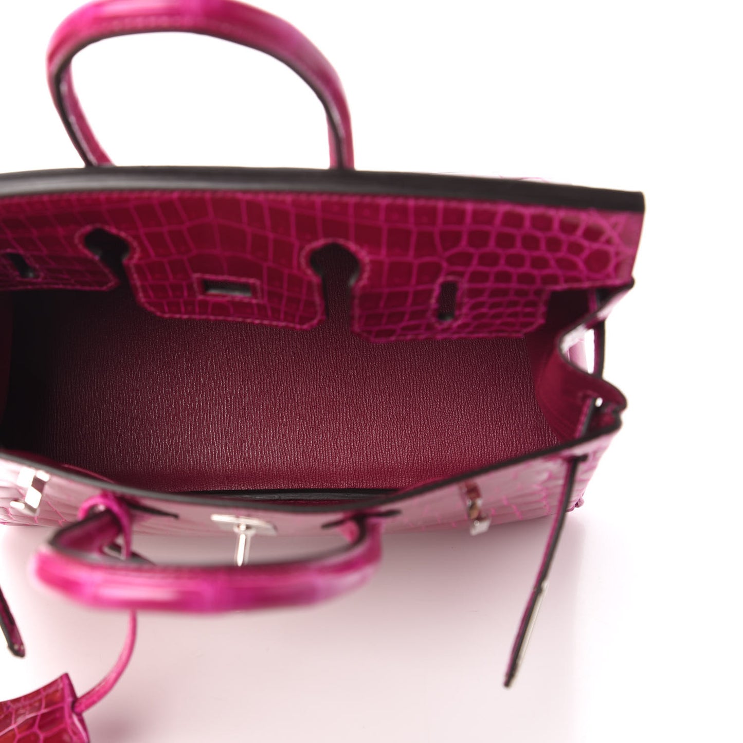 Shiny Niloticus Crocodile Birkin 25 Rose Scheherazade