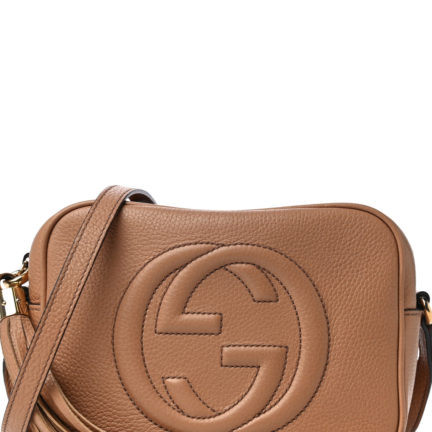 Gucci Pebbled Calfskin Small Soho Disco Bag Camelia 8 of 18