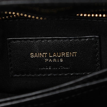 Saint Laurent Calfskin Y Quilted Monogram Toy Loulou Crossbody Bag Black 6 of 11