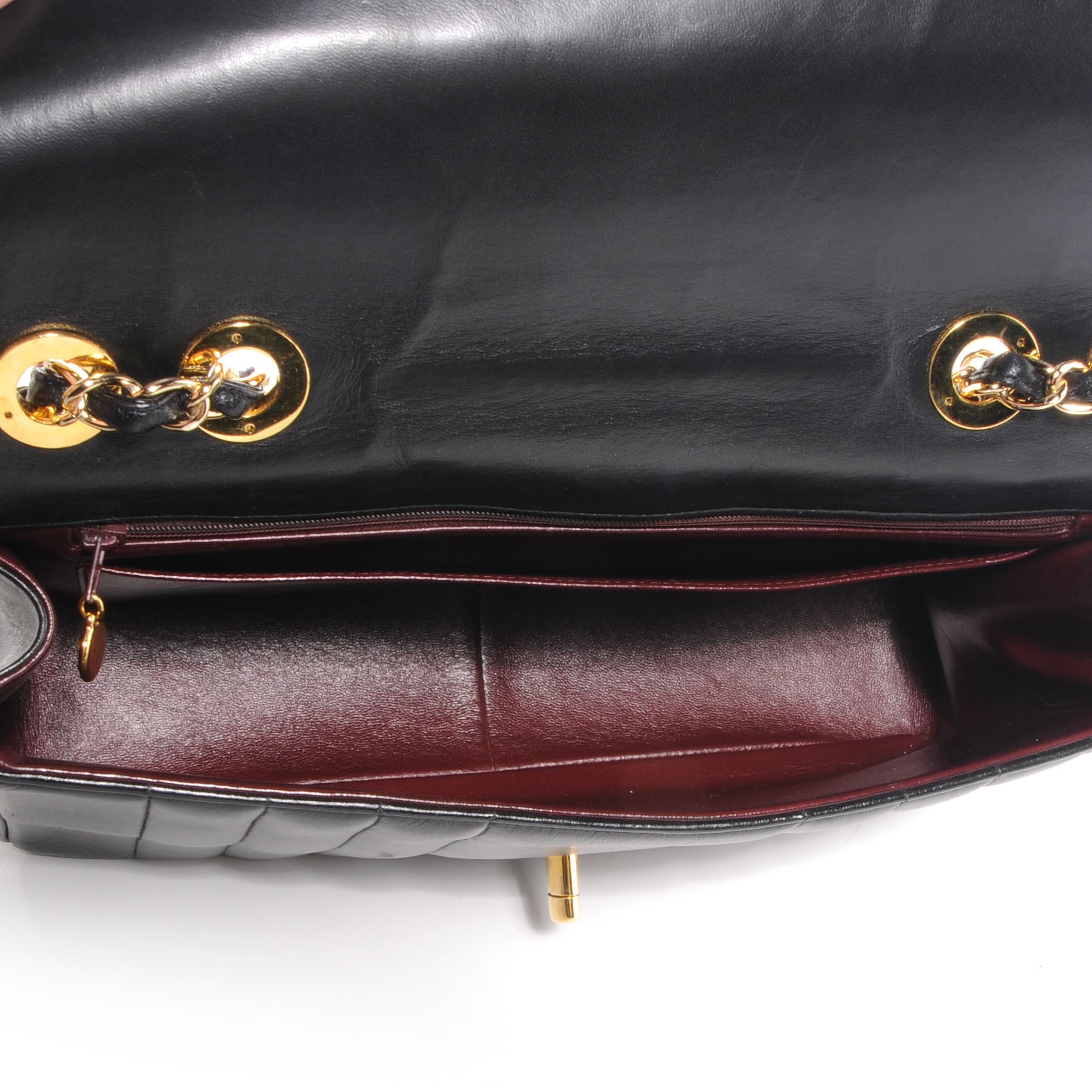 Chanel Lambskin Vertical Quilt Jumbo Flap Black 5 of 10